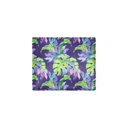 Tropical Flower Pattern Print Design TF019 Men's ID Card Wallet