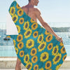 Sunflower Print Design LKS301 Beach Towel 32" x 71"