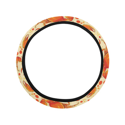Crab Pattern Print Design 01 Steering Wheel Cover with Elastic Edge