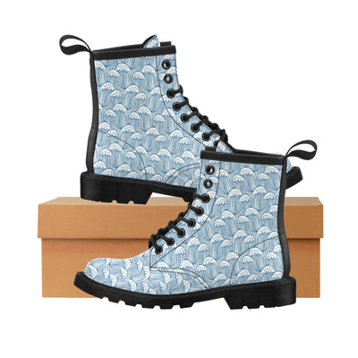 Wave Print Design LKS306 Women's Boots