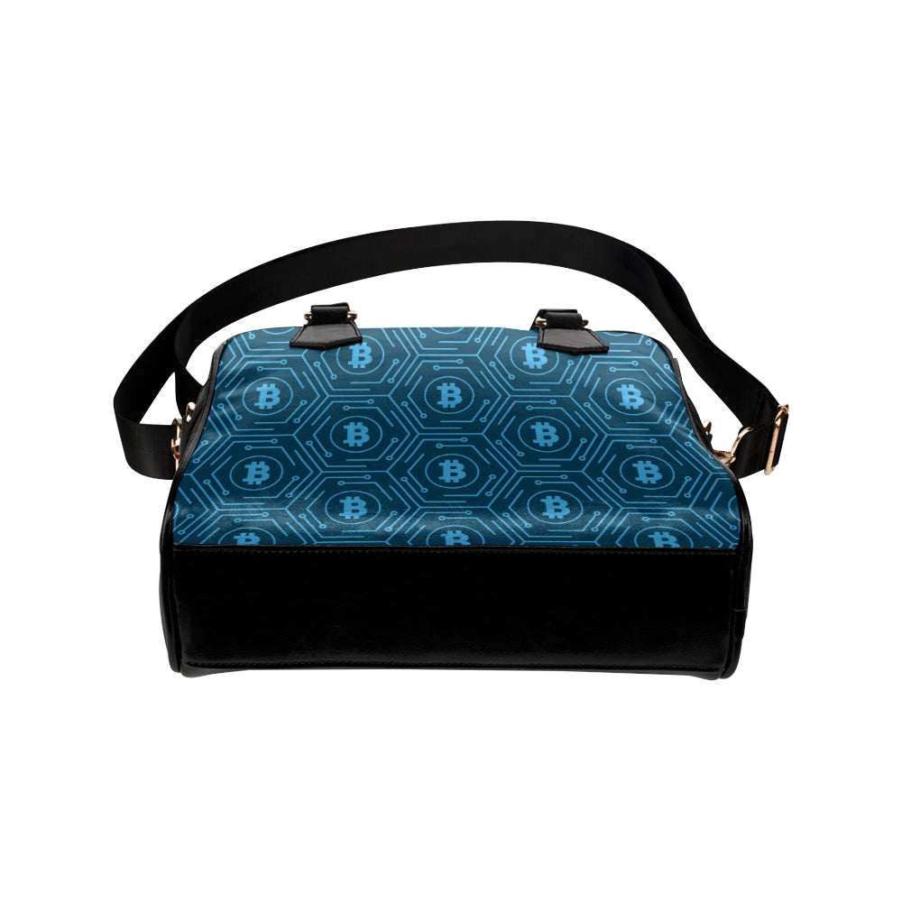 Cryptocurrency Pattern Print Design 04 Shoulder Handbag
