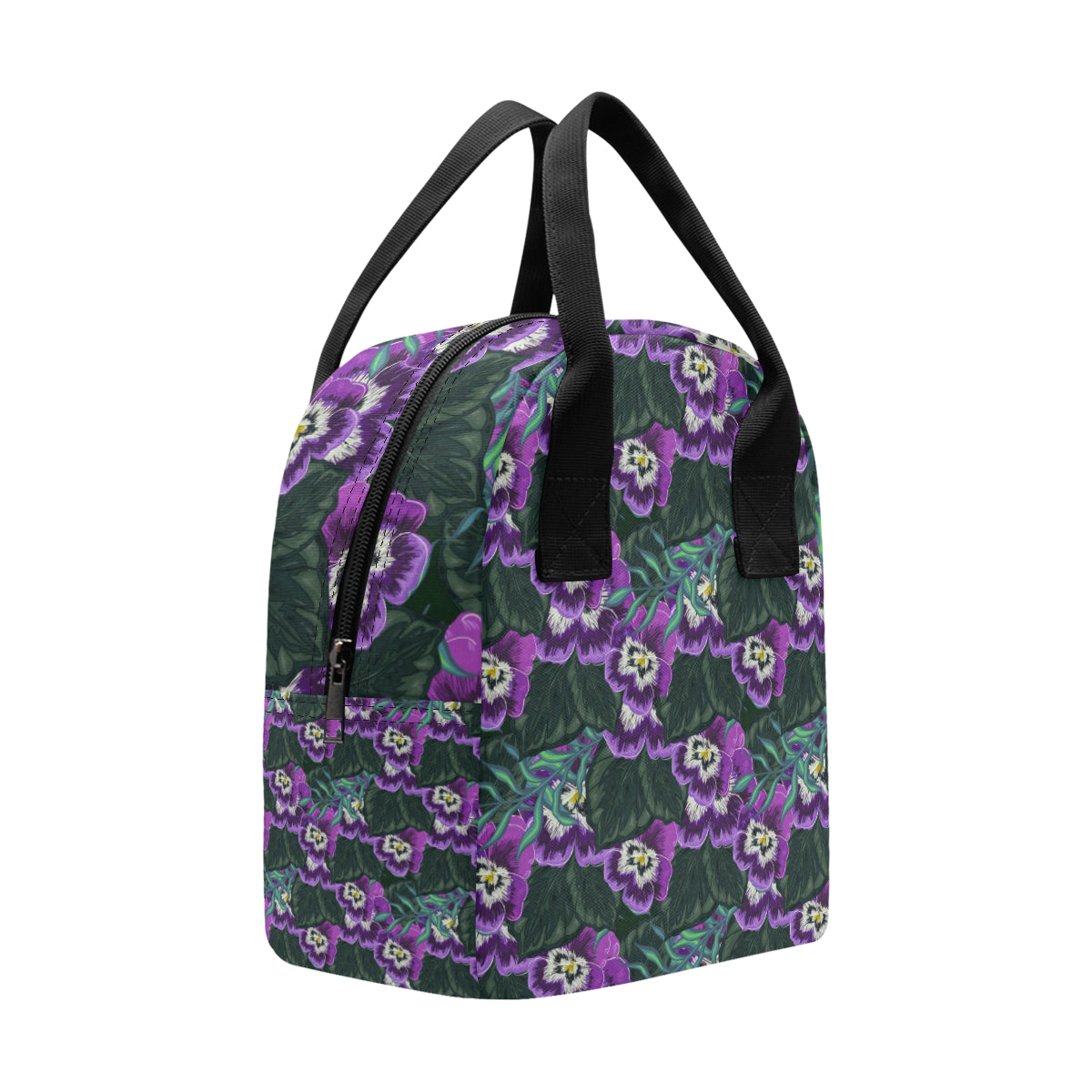Pansy Pattern Print Design PS07 Insulated Lunch Bag