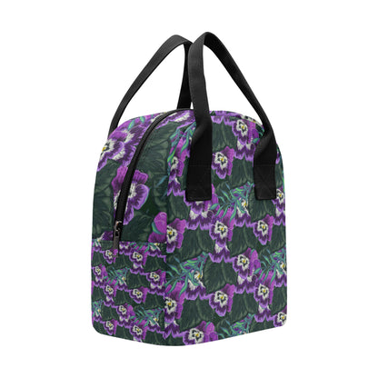 Pansy Pattern Print Design PS07 Insulated Lunch Bag