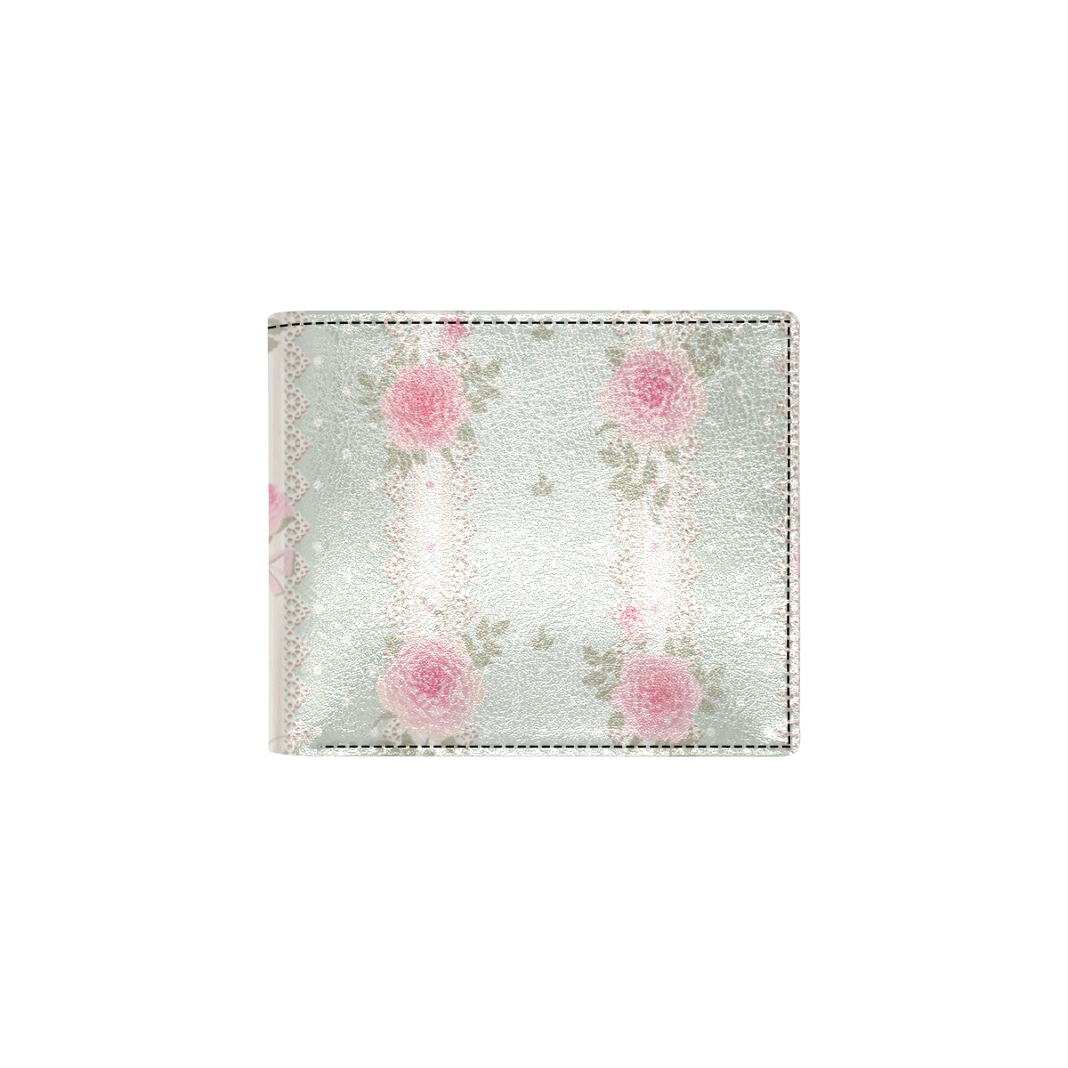 Rose Pattern Print Design RO016 Men's ID Card Wallet