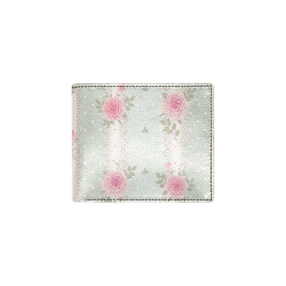 Rose Pattern Print Design RO016 Men's ID Card Wallet