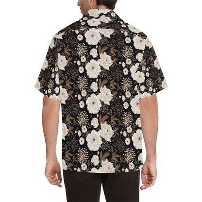 Peony Pattern Print Design A02 Men's Hawaiian Shirt