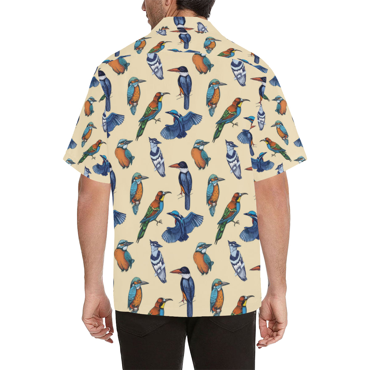 Kingfisher Bird Pattern Print Design 04 Men's Hawaiian Shirt
