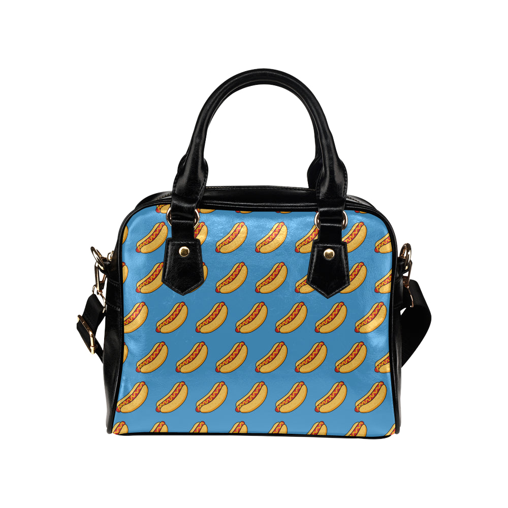 Hot Dog Pattern Print Design 02 Shoulder Handbag
