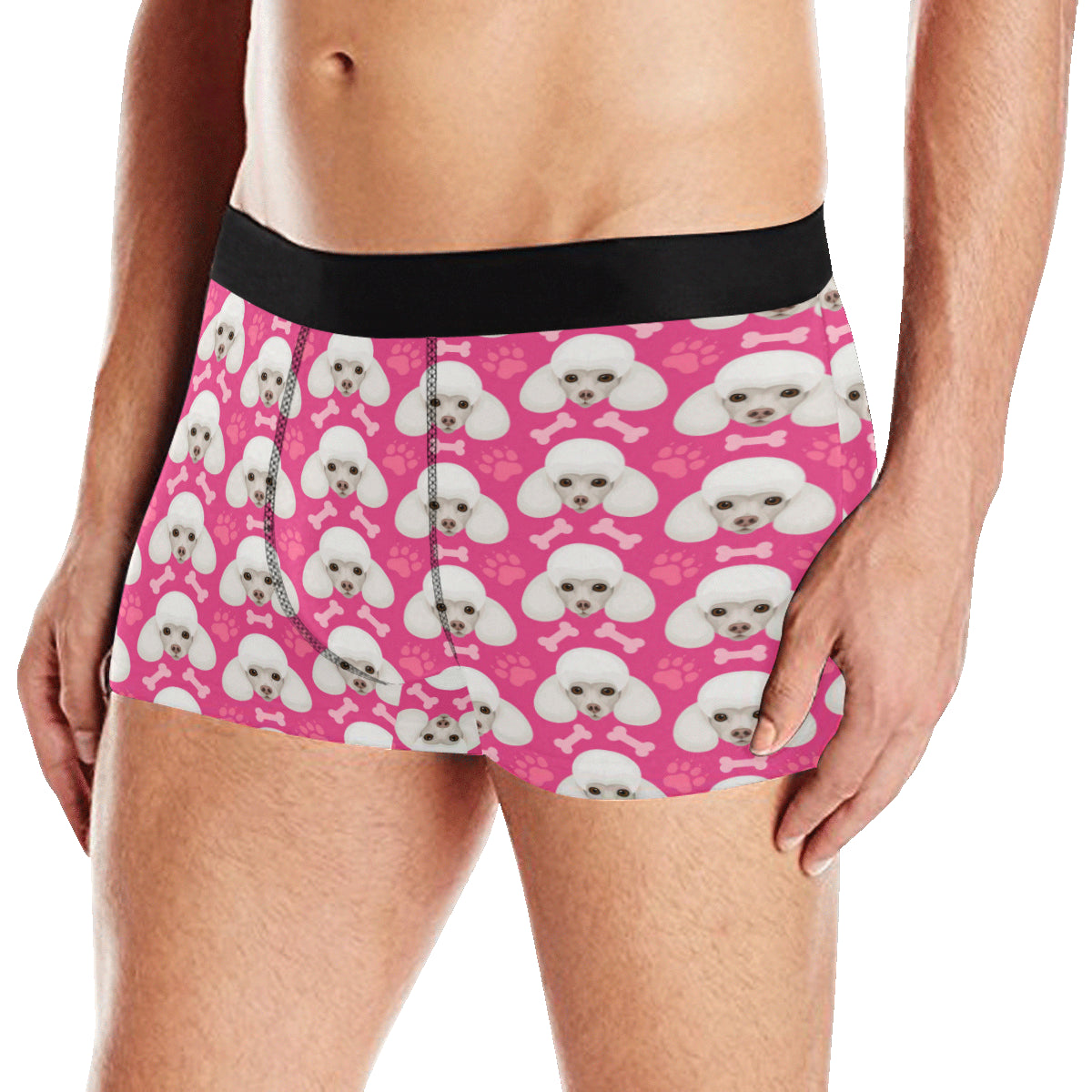 Poodle Pattern Print Design A04 Men's Boxer Briefs