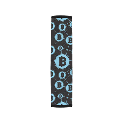 Cryptocurrency Pattern Print Design 02 Car Seat Belt Cover