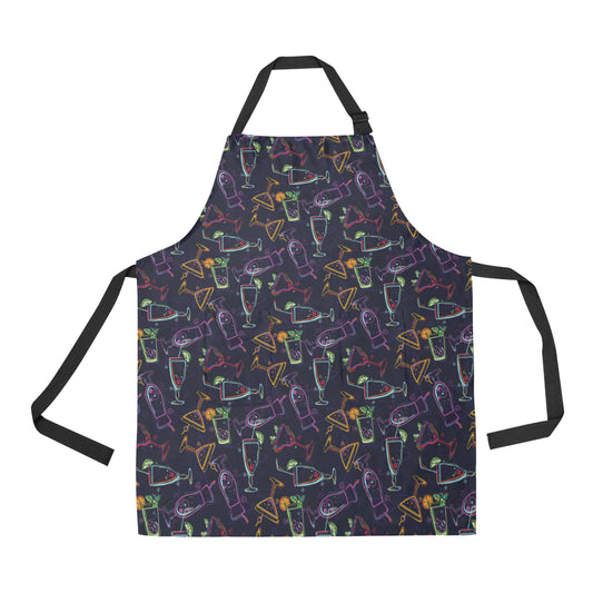 Cocktail Pattern Print Design 04 Apron with Pocket