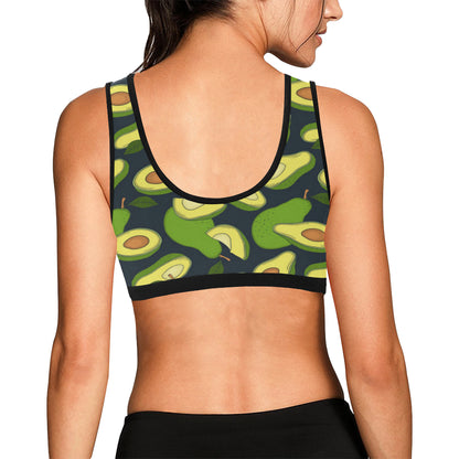 Avocado Pattern Print Design AC013 Sports Bra