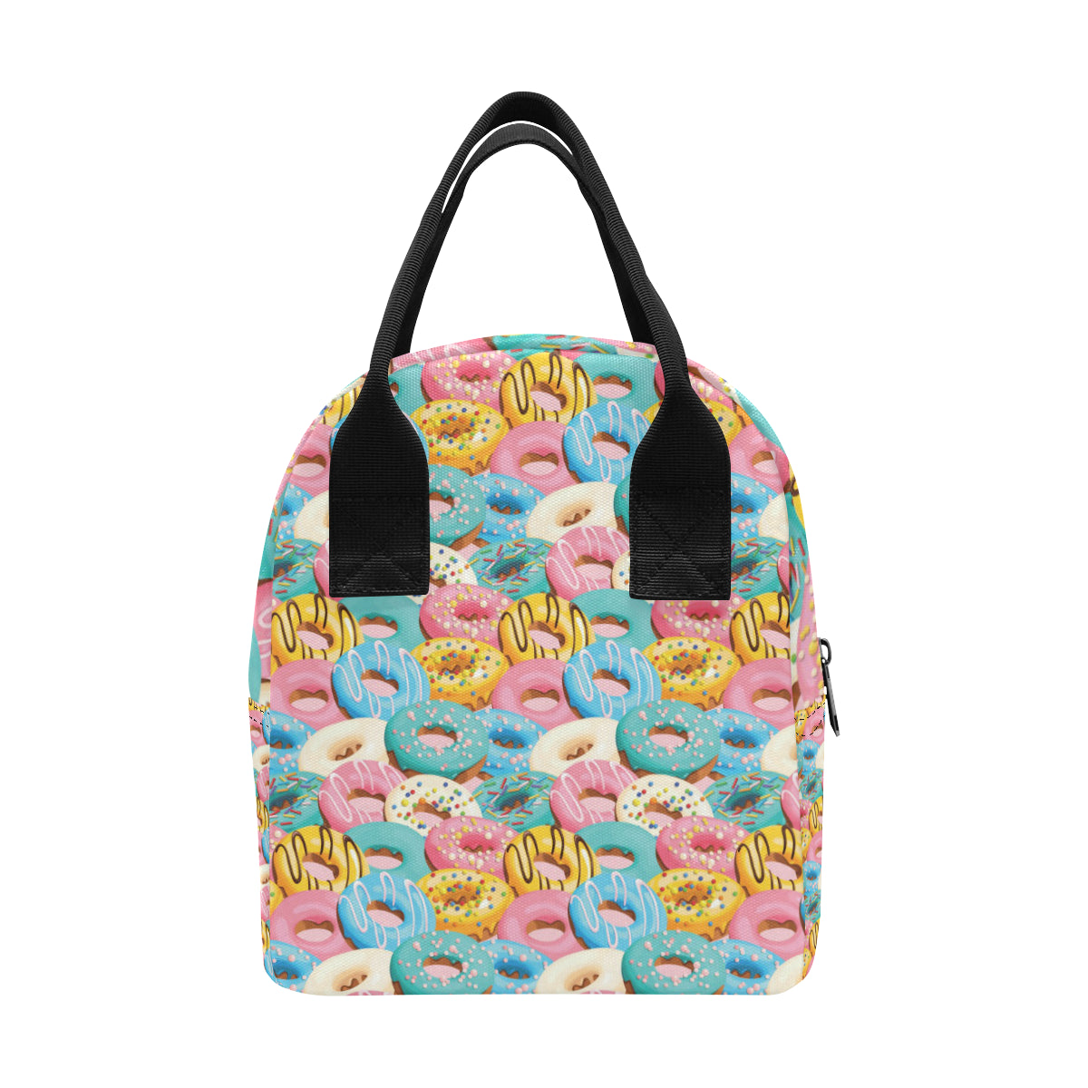 Donut Pattern Print Design DN01 Insulated Lunch Bag