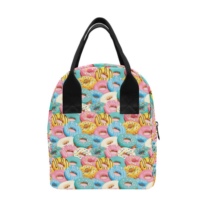 Donut Pattern Print Design DN01 Insulated Lunch Bag