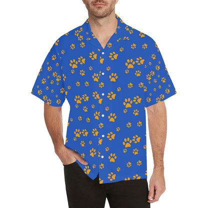 Paw Pattern Print Design A03 Men's Hawaiian Shirt