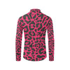 Cheetah Pink Print Pattern Men's Long Sleeve Shirt