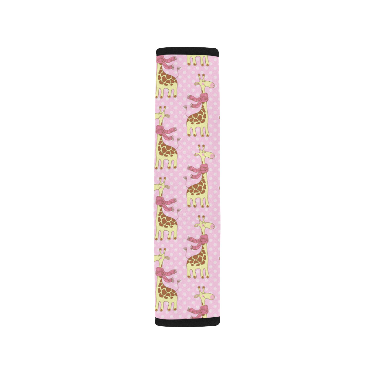 Giraffe Cute Pink Polka Dot Print Car Seat Belt Cover