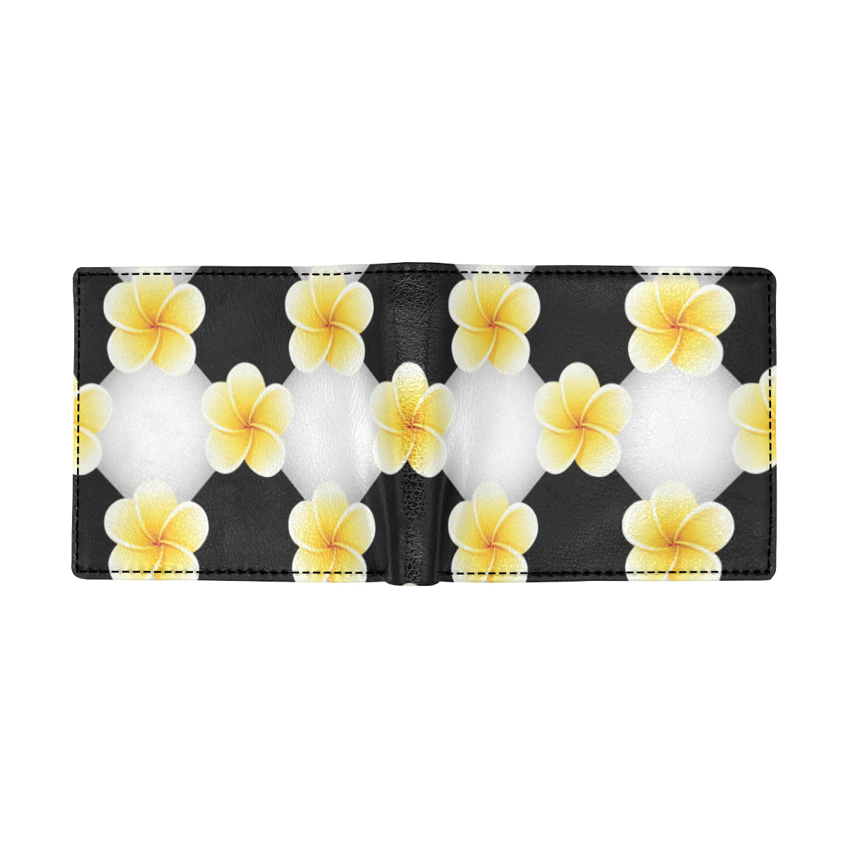 Plumeria Pattern Print Design A04 Men's ID Card Wallet