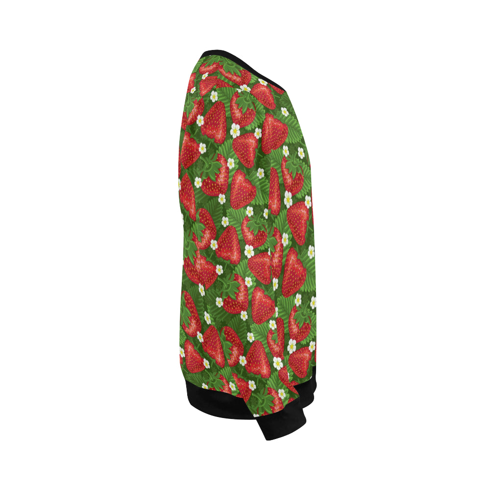 Strawberry Pattern Print Design SB05 Men Long Sleeve Sweatshirt