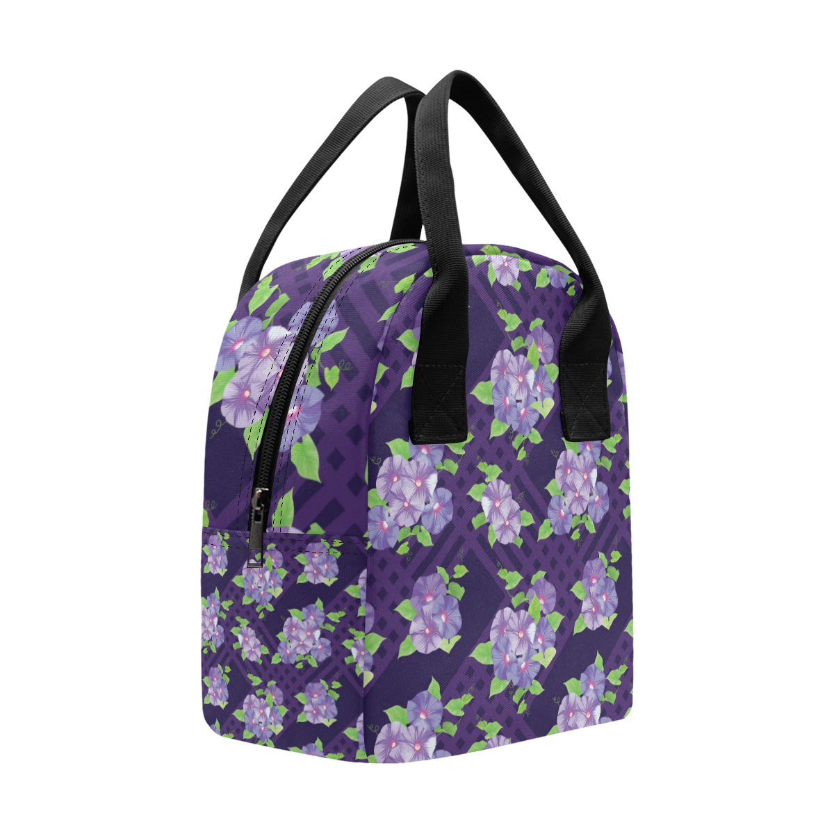 Morning Glory Pattern Print Design MG03 Insulated Lunch Bag