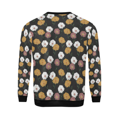 Daisy Pattern Print Design DS04 Men Long Sleeve Sweatshirt