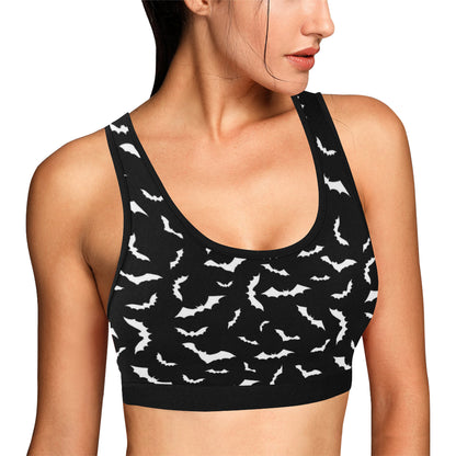 Bat Pattern Print Design 05 Sports Bra