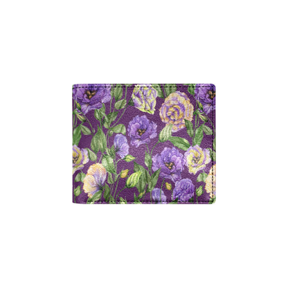 Lisianthus Pattern Print Design LT03 Men's ID Card Wallet