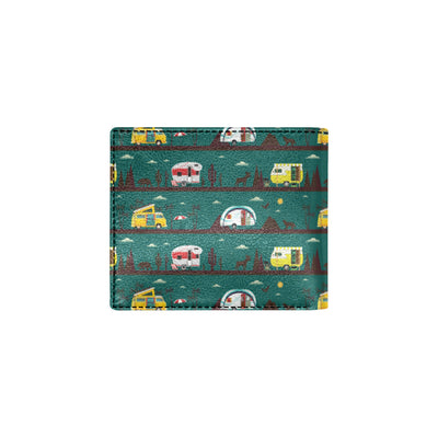 Camper Pattern Print Design 05 Men's ID Card Wallet