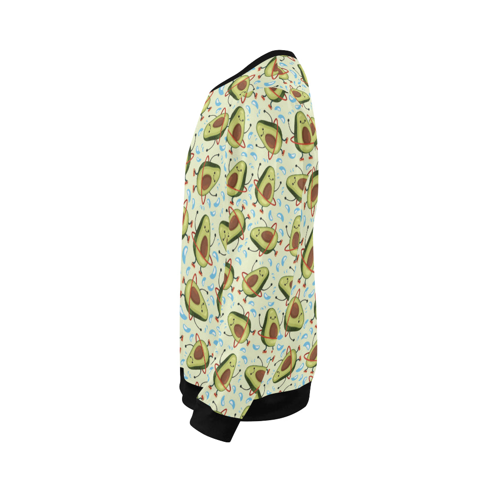 Avocado Pattern Print Design AC02 Men Long Sleeve Sweatshirt