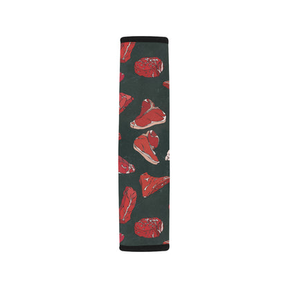 Meat Pattern Print Design 01 Car Seat Belt Cover