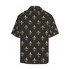 Fleur De Lis Gold Pattern Print Design 03 Men's Hawaiian Shirt