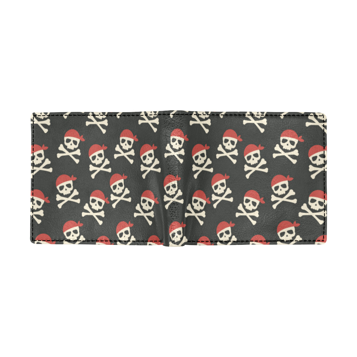 Pirate Pattern Print Design A04 Men's ID Card Wallet