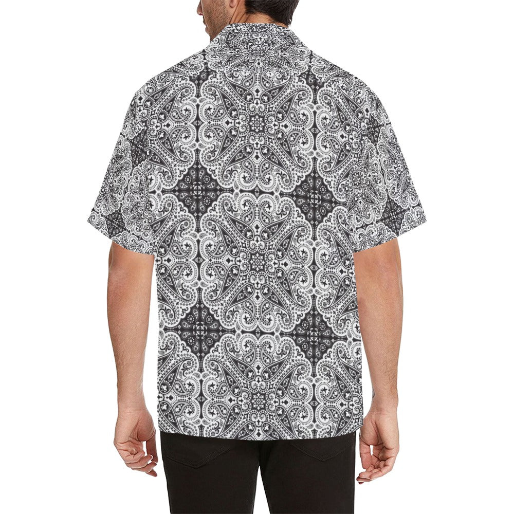 Bandana Print Design LKS309 Men's Hawaiian Shirt