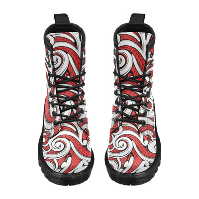 Maori Polynesian Themed Design Print Women's Boots