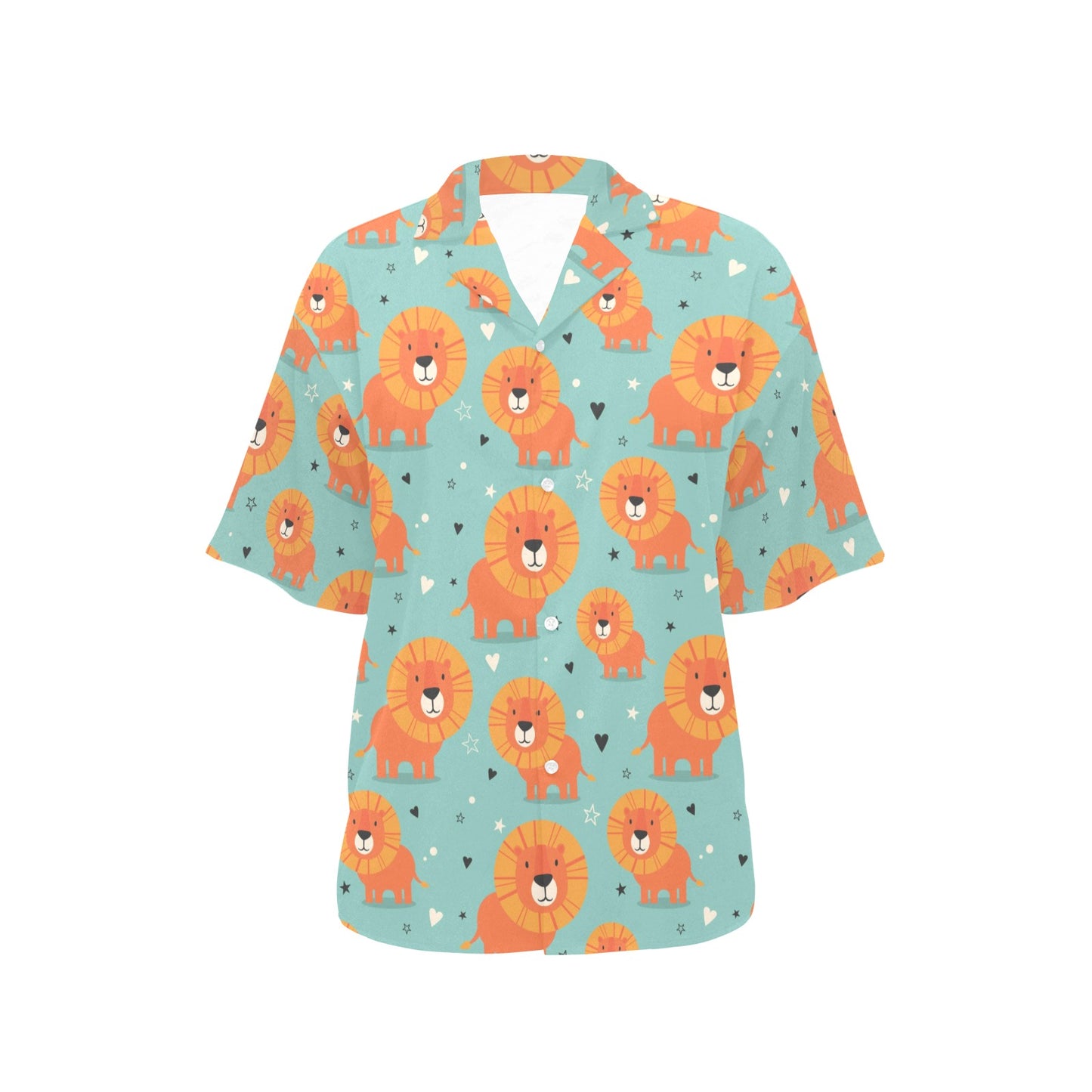 Lion Baby Pattern Print Design 03 Women's Hawaiian Shirt
