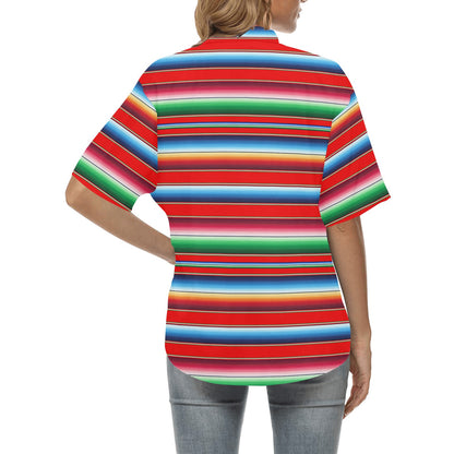 Serape Print Women's Hawaiian Shirt