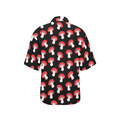 Mushroom Pattern Print Design A02 Women's Hawaiian Shirt