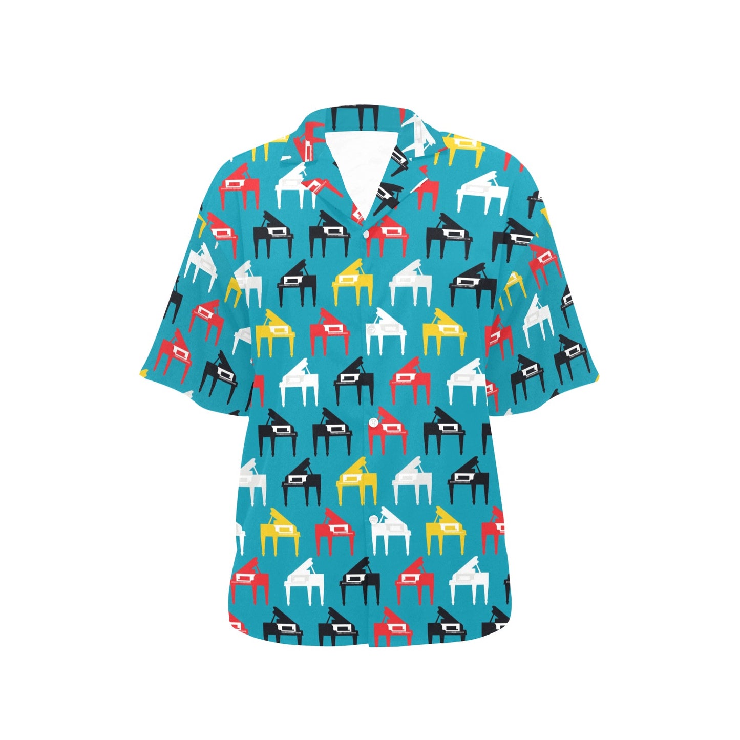 Piano Print Design LKS403 Women's Hawaiian Shirt