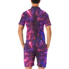 Celestial Purple Blue Neon Speed Light Men's Romper