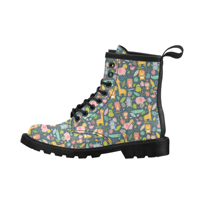 Safari Animal Cartoon Print Design LKS305 Women's Boots