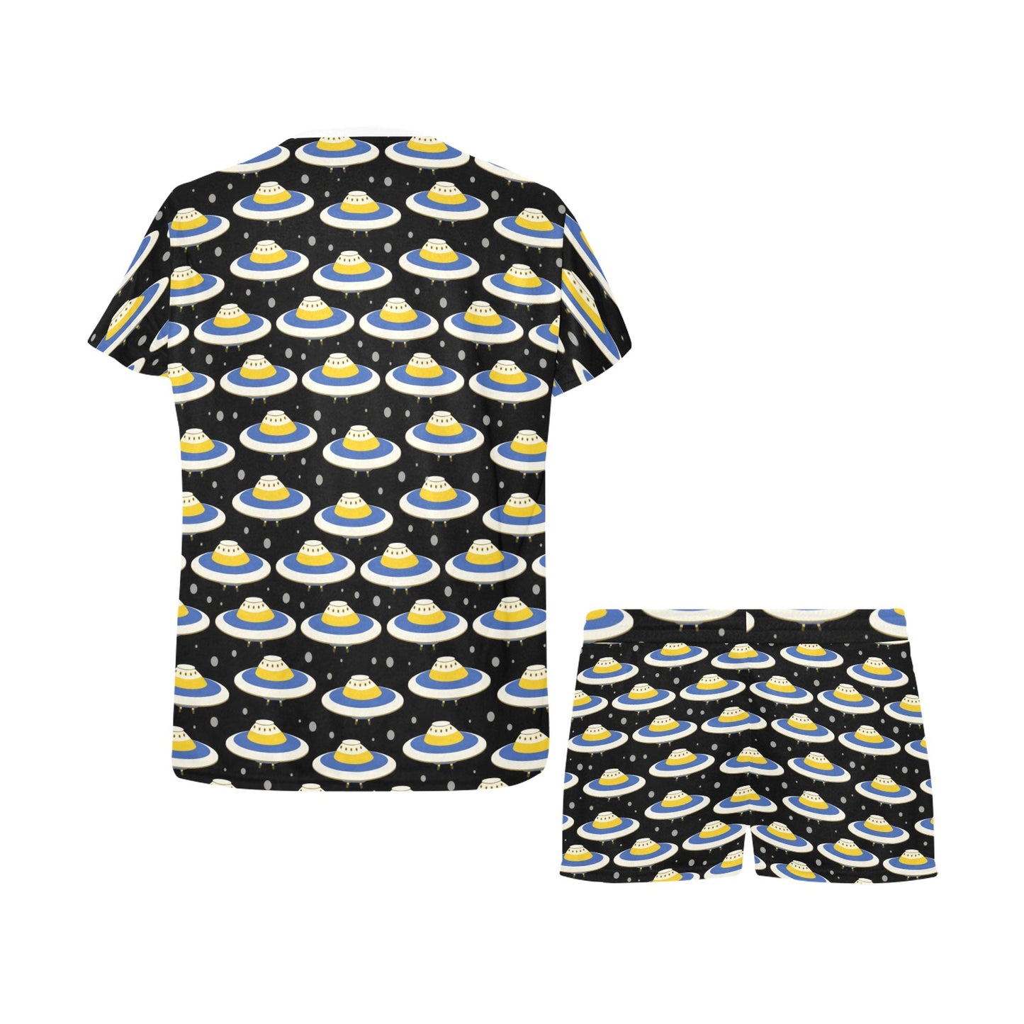 UFO Print Design LKS303 Women's Short Pajama Set