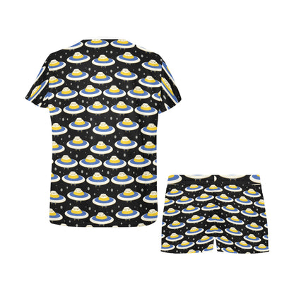 UFO Print Design LKS303 Women's Short Pajama Set