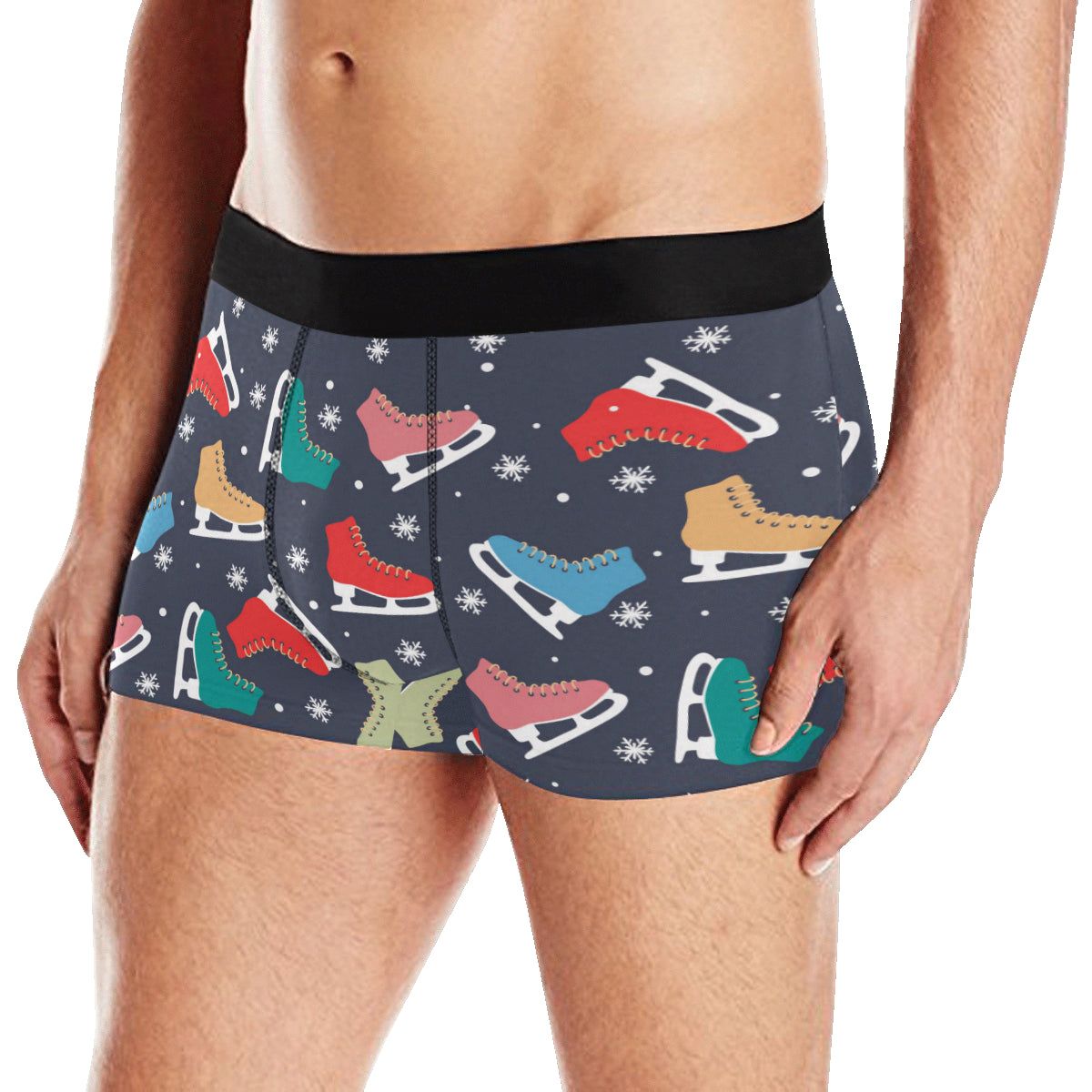 Ice Skate Pattern Print Design 04 Men's Boxer Briefs