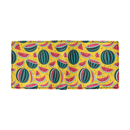 Watermelon Pattern Print Design WM02 Men's ID Card Wallet