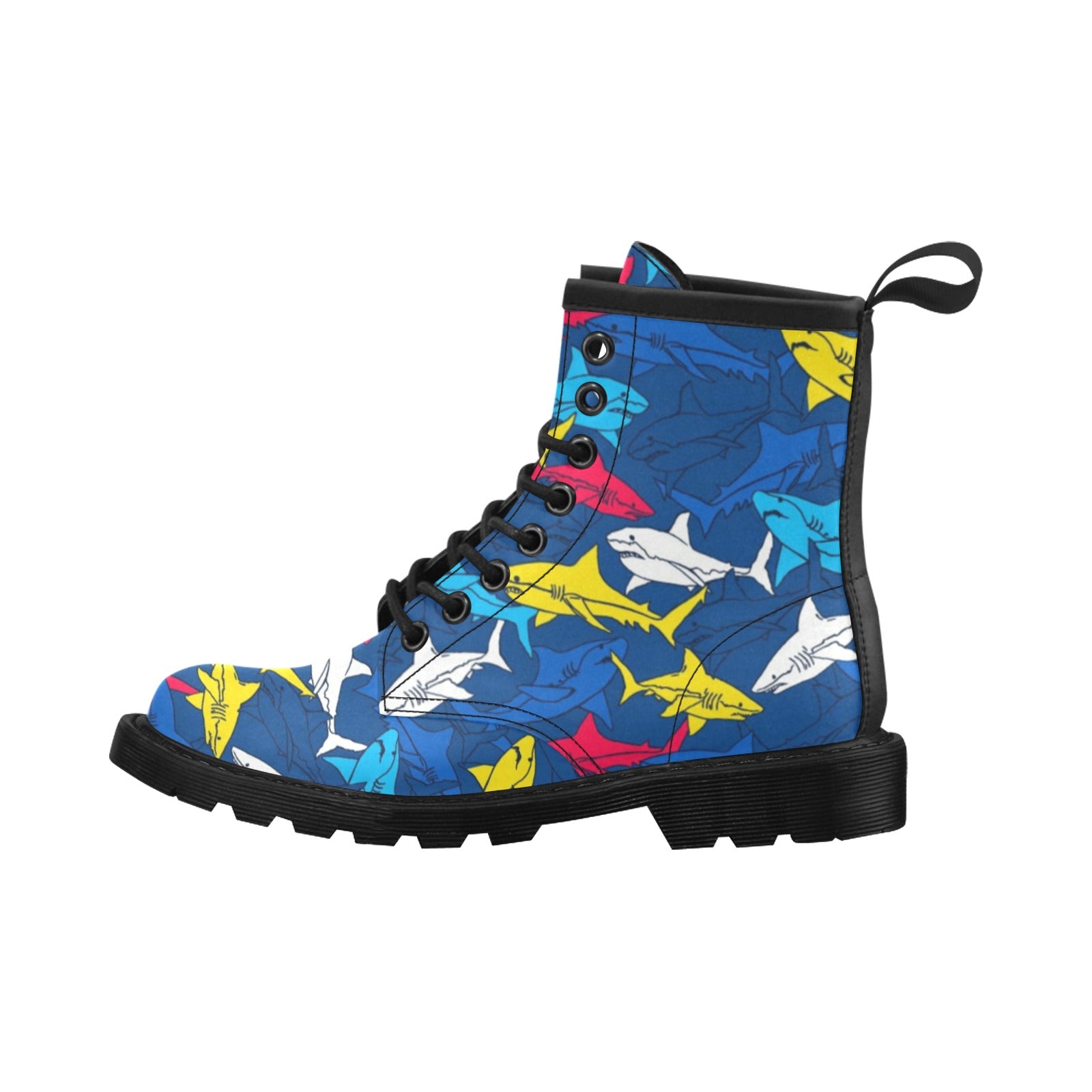 Shark Color Pattern Women's Boots