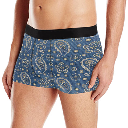 Jean Paisley Pattern Print Design 01 Men's Boxer Briefs