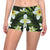 White Plumeria Pattern Print Design PM06 Yoga Shorts