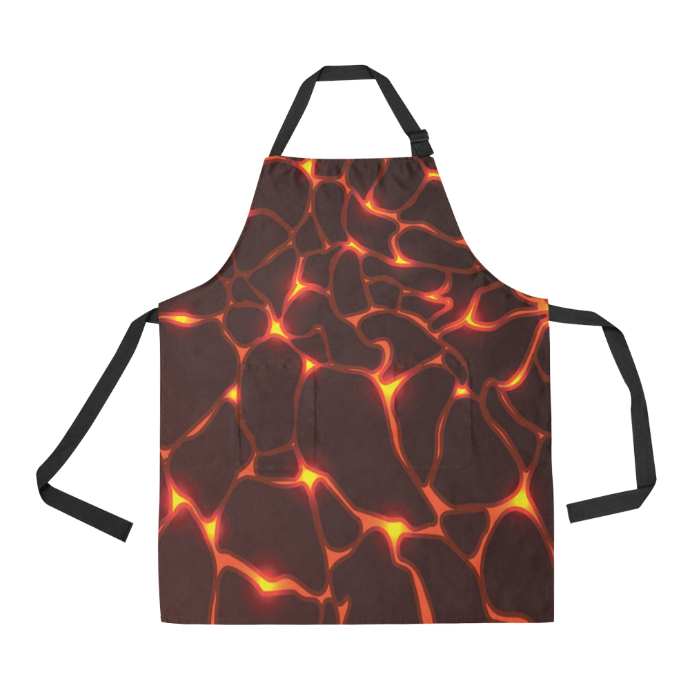 Lava Pattern Print Design 02 Apron with Pocket