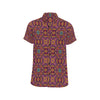 Bohemian Pattern Print Design 10 Men's Short Sleeve Button Up Shirt