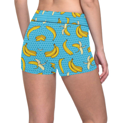 Banana Pattern Print Design BA08 Yoga Shorts